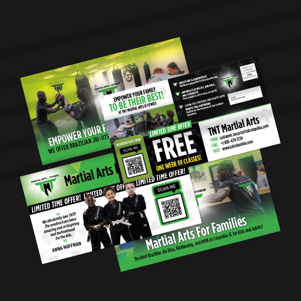 Direct-mail postcard campaign sample - kids program